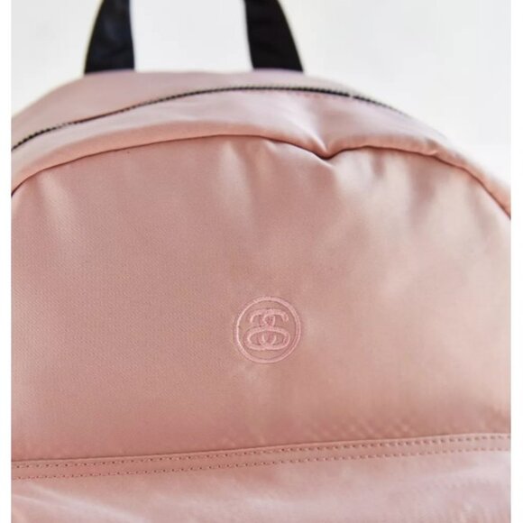 BNWOT Stussy "No Comply" Glossy Pink Zip-Up Backpack - Picture 5 of 10